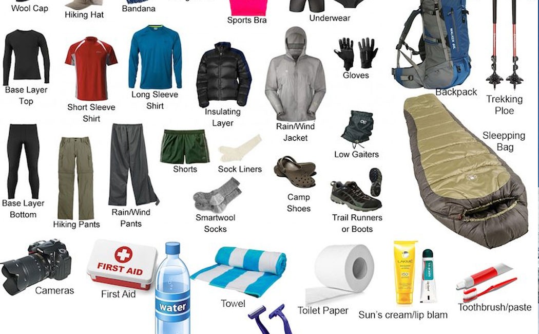 packing list for Everest Base camp trek in june